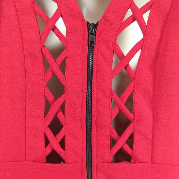 Jodi Kristopher Red Dress Women's Size 11 Junior NEW Christmas Party Graduation - Picture 5 of 9